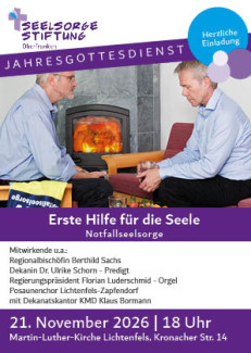 Plakat für Jahresgottesdienst der Seelsorgestiftung