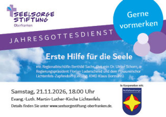 Save the Date für Jahresgottesdienst der Seelsorgestiftung am 21.11.2026