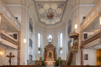 Innenansicht der Evangelischen Stadtkirche Wunsiedel