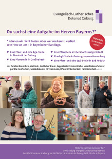 Überblick über freie Stellen im Dekanantsbezirk Coburg